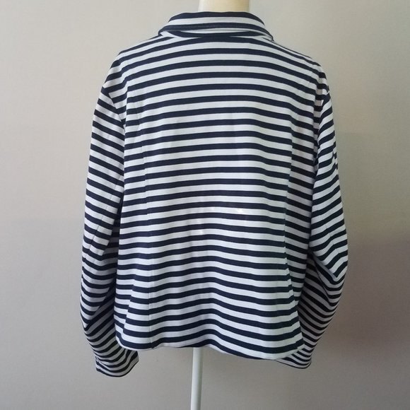 Lane bryant striped zip front jacket size 26 - Picture 2 of 3